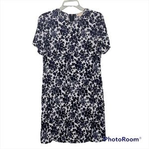 MICHAEL Michael Kors size medium navy and white semi sheer dress